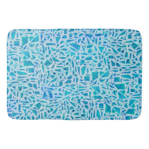 Blauw Turquoise Mozaïek Glas Tegels Modern Chic Badmat