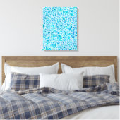 Blauw Turquoise Mozaïek Glazen Tegels Modern Chic Canvas Afdruk (Insitu (Slaapkamer))