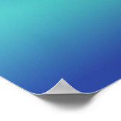 Blauw Turquoise Ombré Poster (Hoek)