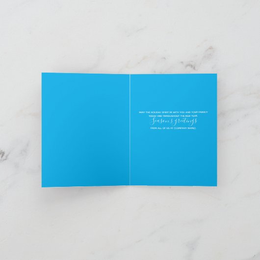 Blauw, Turquoise, roze Word Art Holiday Kaart (Binnen)