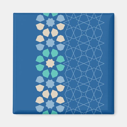 Blauw Turquoise Rusteloosheid Magneet (Voorkant)