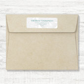 Blauw Turquoise Strand Zand Dollar Custom Etiket