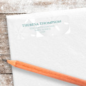 Blauw Turquoise Strand Zand Dollar Custom Etiket