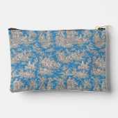 blauw turquoise toile de jouy bedrukt etui (Achterkant)