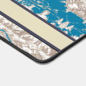  blauw turquoise toile de jouy monogram bureaumat (Hoek)