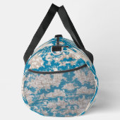 blauw turquoise toile de jouy monogram plunjezak (Rechts)