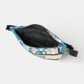  blauw turquoise toile de jouy monogram slin heuptasje (Open)