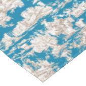  blauw turquoise toile de jouy monogram tafelkleed (Gekanteld)