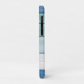 Blauw Turquoise Wit Hout Anker Case-Mate iPhone Case (Achterkant/links)