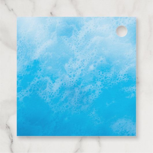 Blauw Twee Minder Vissen in het Zee Dank U Bedankjes Labels (Achterkant)