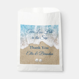 Blauw Twee Minder Vissen in het Zee Dank U Bedankzakje