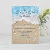 Blauw Twee Minder Vissen in het Zee Huwelijksuitno Kaart (Staand voorkant)