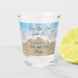 Blauw Twee Minder Vissen in het Zee Shot Glass Glas