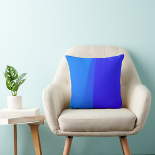 Blauw tweekleurig kussen