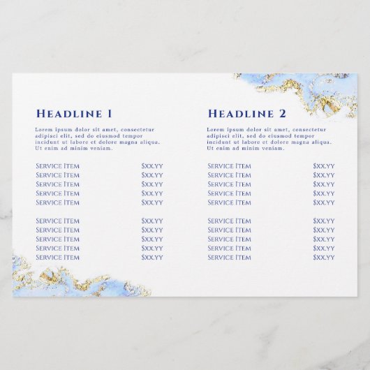 Blauw tweeledige brochure (Achterkant)