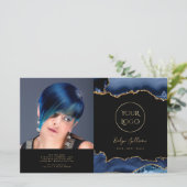 blauw tweeledige brochure (Staand voorkant)