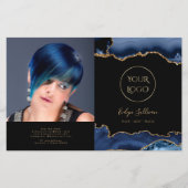 blauw tweeledige brochure (Voorkant)