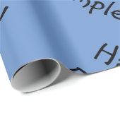 Blauw Tweetalig inpakpapier Gelukkige Verjaardag (Rol Hoek)