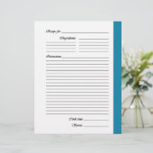 Blauw tweezijdig recept Pagina's (Staand voorkant)