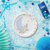 Blauw Twinkle Little Star Borden Roze gender onthu Papieren Bordje (Feest)