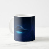 Blauw UFO-contact Koffiemok (Voorkant links)