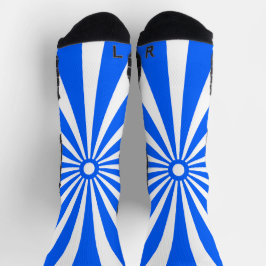 Blauw Uitbarsting Energie Patroon Sokken