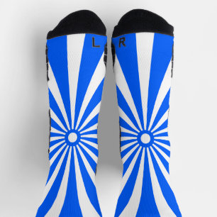 Blauw Uitbarsting Energie Patroon Sokken