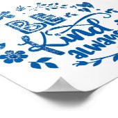 Blauw uitdrijvende glitter is een soort Poster (Hoek)