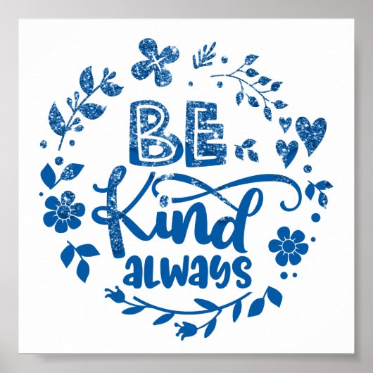 Blauw uitdrijvende glitter is een soort Poster (Voorkant)