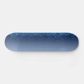 Blauw uiteinde glitter persoonlijk skateboard (Horizontaal)
