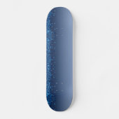 Blauw uiteinde glitter persoonlijk skateboard (Voorkant)