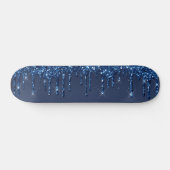 Blauw uiteinde glitter persoonlijk skateboard (Horizontaal)