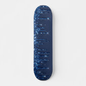 Blauw uiteinde glitter persoonlijk skateboard (Voorkant)