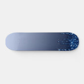 Blauw uiteinde glitter persoonlijk skateboard (Horizontaal)