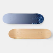 Blauw uiteinde glitter persoonlijk skateboard (Horizontaal)