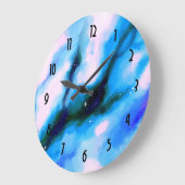 Blauw uitgelijnde Abstracte achtergrond voor buite Grote Klok (Hoek)