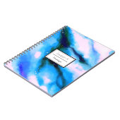 Blauw uitgelijnde Abstracte achtergrond voor buite Notitieboek (Linkerzijde)