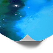 Blauw uitgelijnde Abstracte achtergrond voor buite Poster (Hoek)