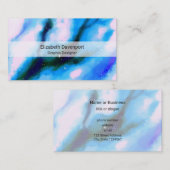 Blauw uitgelijnde Abstracte achtergrond voor buite Visitekaartje (Voorkant / Achterkant)