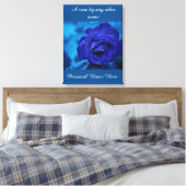 Blauw uitgerekt canvas Print (Insitu (Slaapkamer))