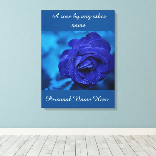 Blauw uitgerekt canvas Print (Insitu (Houten vloer))