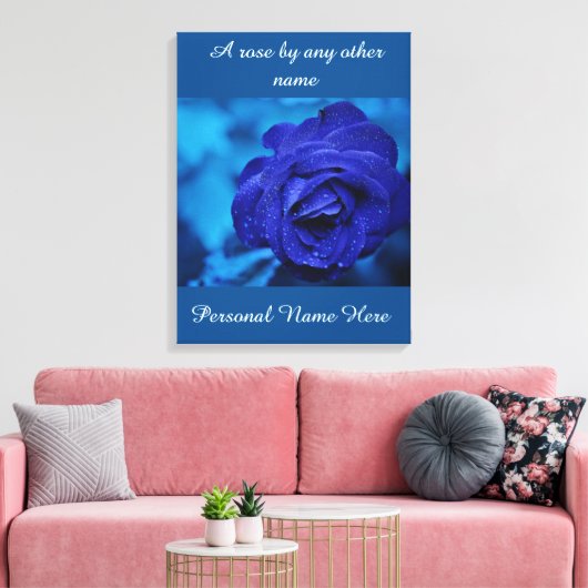 Blauw uitgerekt canvas Print (Insitu (Woonkamer))