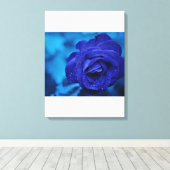 Blauw uitgerekt canvas Print (Insitu (Houten vloer))