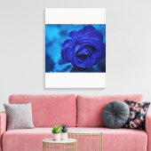 Blauw uitgerekt canvas Print (Insitu (Woonkamer))