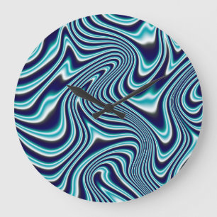 Blauw uitlijnen met vloeiende kleuren grote klok