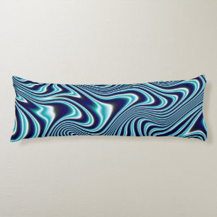Blauw uitlijnen met vloeiende kleuren lichaamskussen