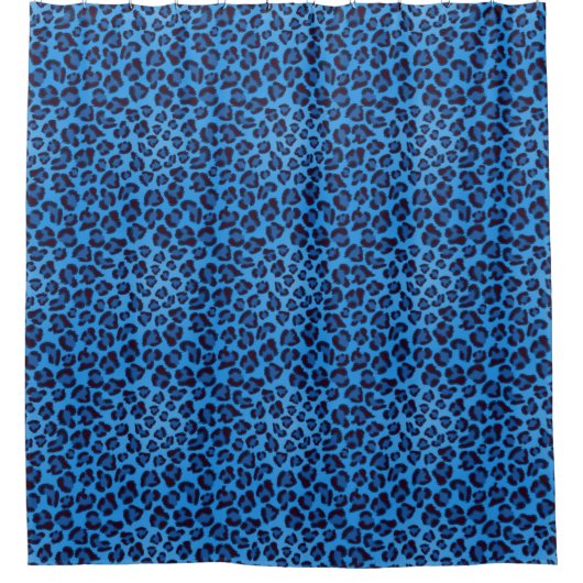 blauw uitlijnpatroon douchegordijn (Voorkant)