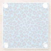 blauw uitlijnpatroon glazen onderzetter (Achterkant)