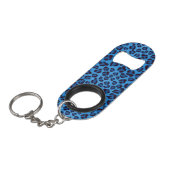 blauw uitlijnpatroon mini flessenopener (Voorkant Gekanteld)