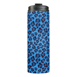 blauw uitlijnpatroon thermosbeker